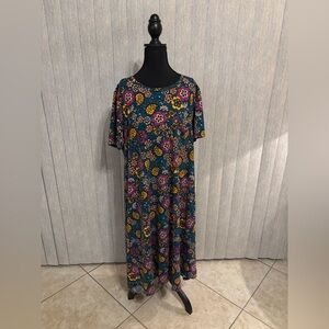 3XL LuLaRoe Carly Hi Low Dress Floral Multicolor